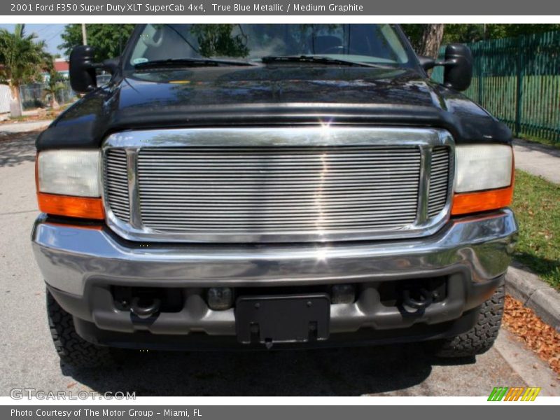 True Blue Metallic / Medium Graphite 2001 Ford F350 Super Duty XLT SuperCab 4x4