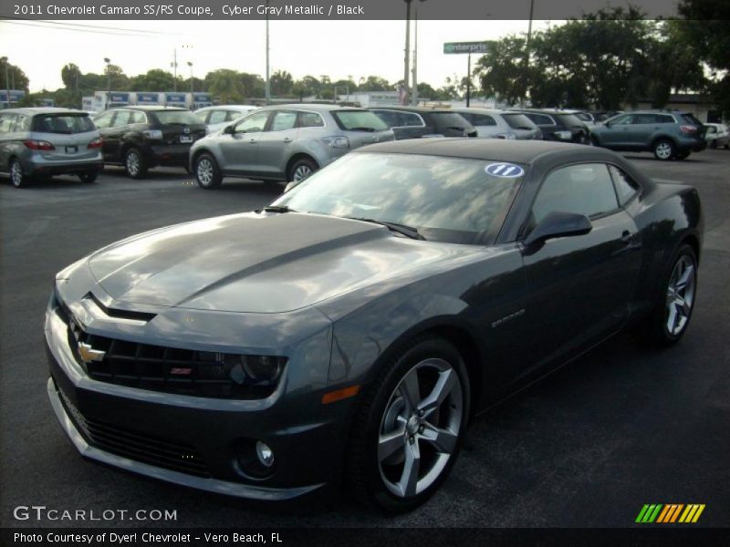 Cyber Gray Metallic / Black 2011 Chevrolet Camaro SS/RS Coupe