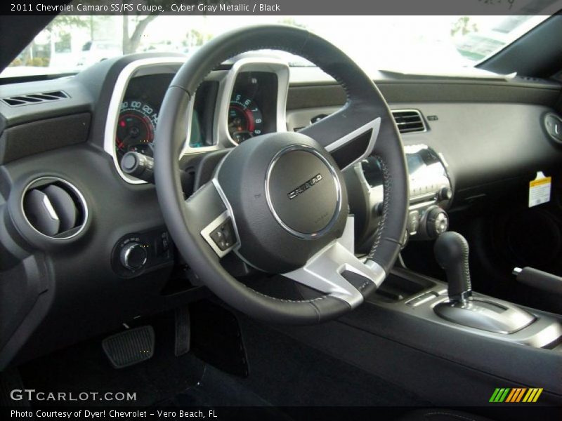 Cyber Gray Metallic / Black 2011 Chevrolet Camaro SS/RS Coupe