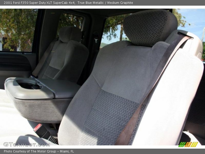 True Blue Metallic / Medium Graphite 2001 Ford F350 Super Duty XLT SuperCab 4x4