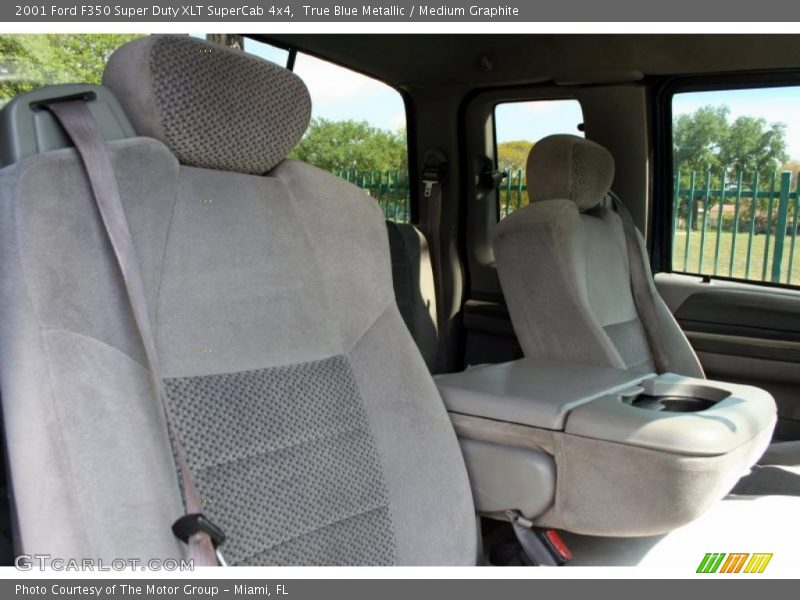 True Blue Metallic / Medium Graphite 2001 Ford F350 Super Duty XLT SuperCab 4x4