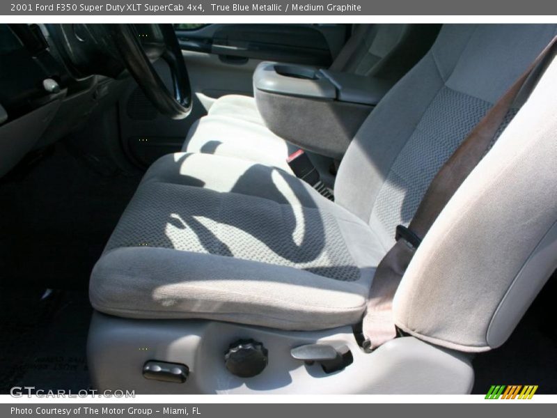 True Blue Metallic / Medium Graphite 2001 Ford F350 Super Duty XLT SuperCab 4x4