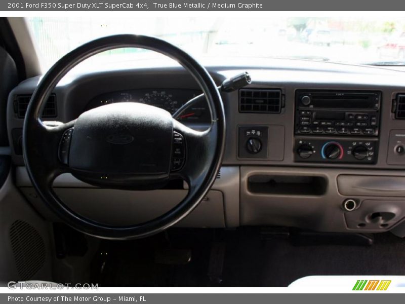True Blue Metallic / Medium Graphite 2001 Ford F350 Super Duty XLT SuperCab 4x4