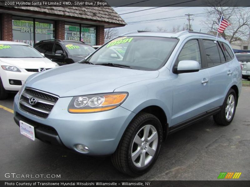 Silver Blue / Beige 2008 Hyundai Santa Fe Limited 4WD