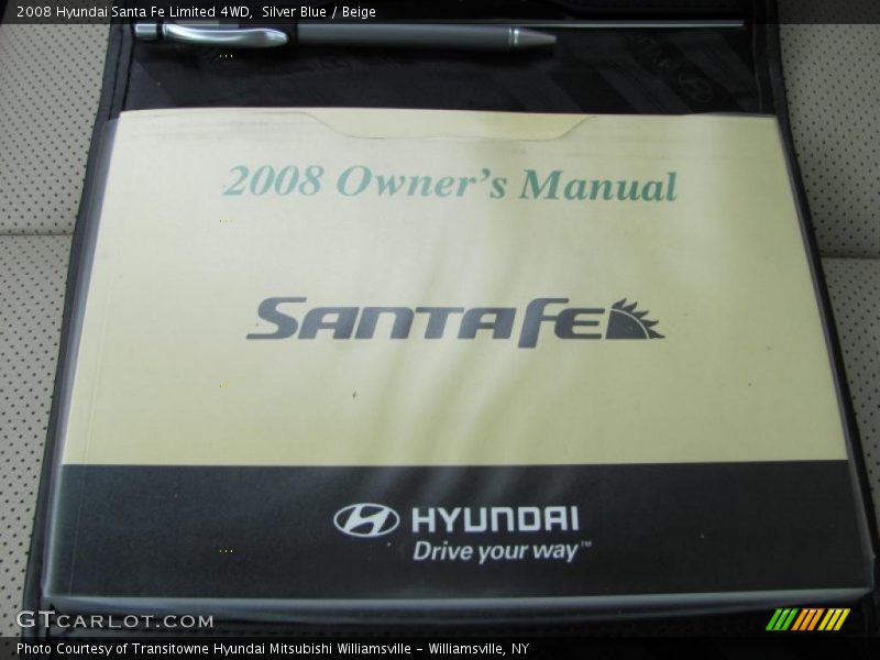 Silver Blue / Beige 2008 Hyundai Santa Fe Limited 4WD