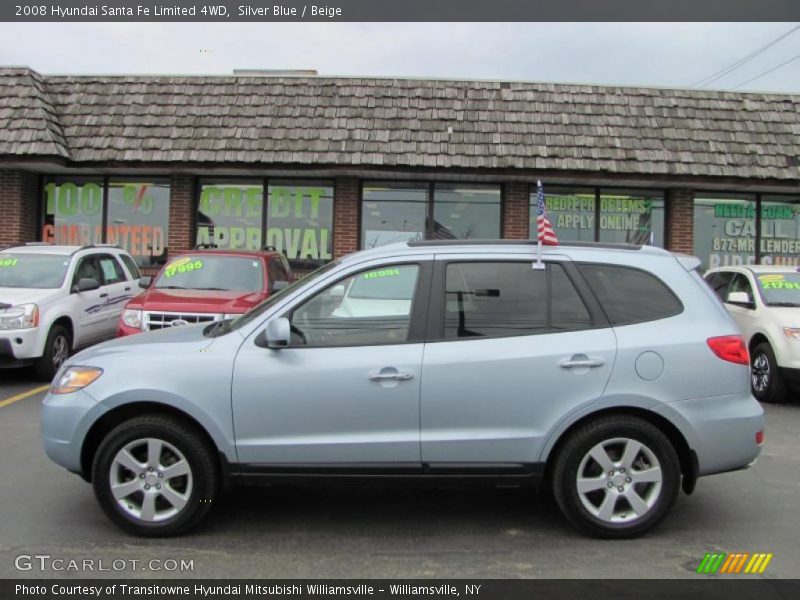 Silver Blue / Beige 2008 Hyundai Santa Fe Limited 4WD