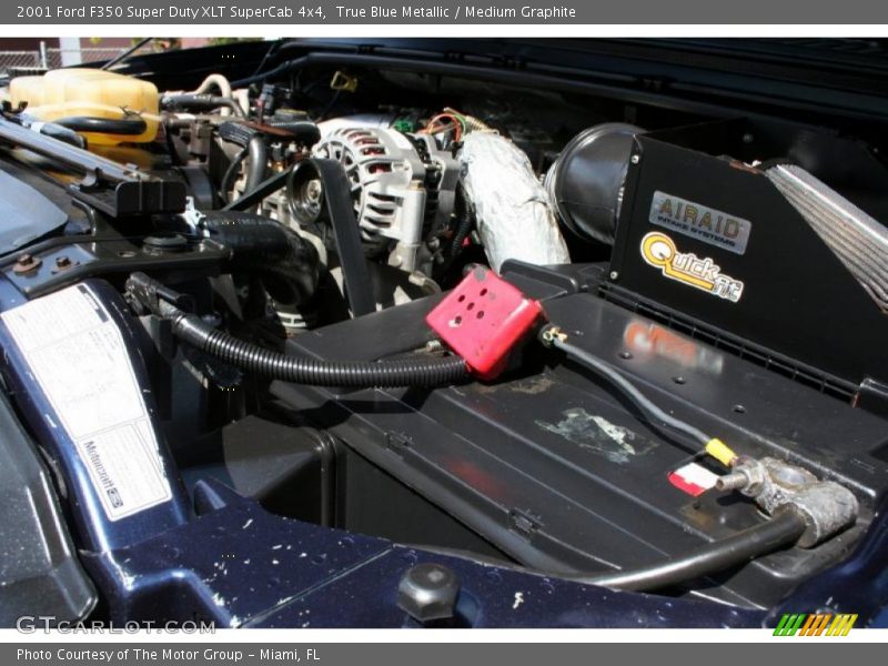 True Blue Metallic / Medium Graphite 2001 Ford F350 Super Duty XLT SuperCab 4x4
