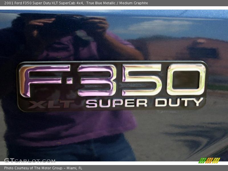 True Blue Metallic / Medium Graphite 2001 Ford F350 Super Duty XLT SuperCab 4x4