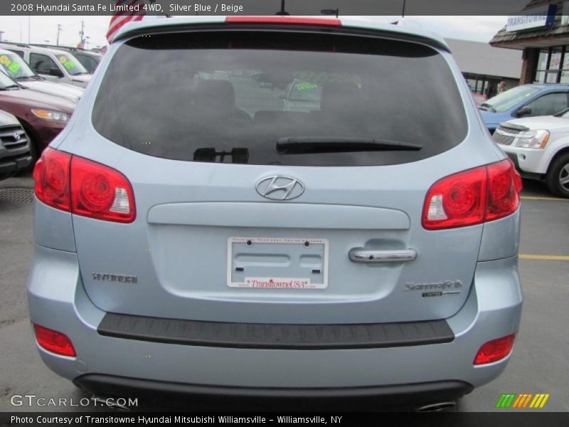 Silver Blue / Beige 2008 Hyundai Santa Fe Limited 4WD