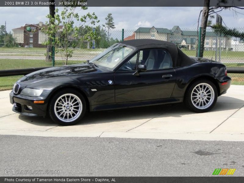 Jet Black / Beige 2001 BMW Z3 3.0i Roadster