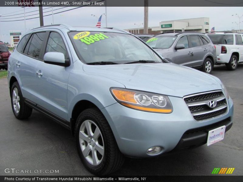 Silver Blue / Beige 2008 Hyundai Santa Fe Limited 4WD