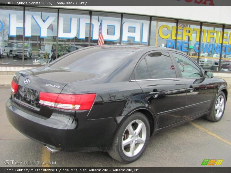 Ebony Black / Gray 2007 Hyundai Sonata SE V6