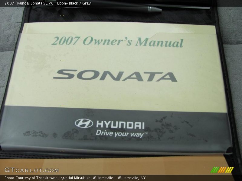 Ebony Black / Gray 2007 Hyundai Sonata SE V6