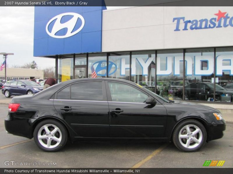 Ebony Black / Gray 2007 Hyundai Sonata SE V6