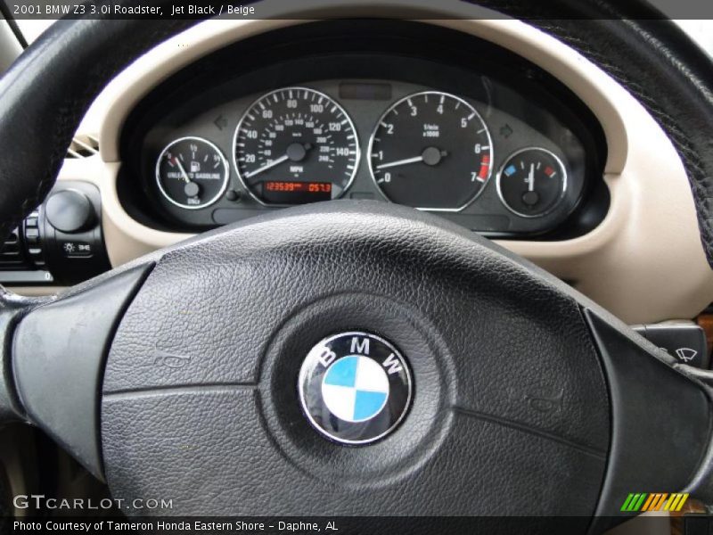Jet Black / Beige 2001 BMW Z3 3.0i Roadster