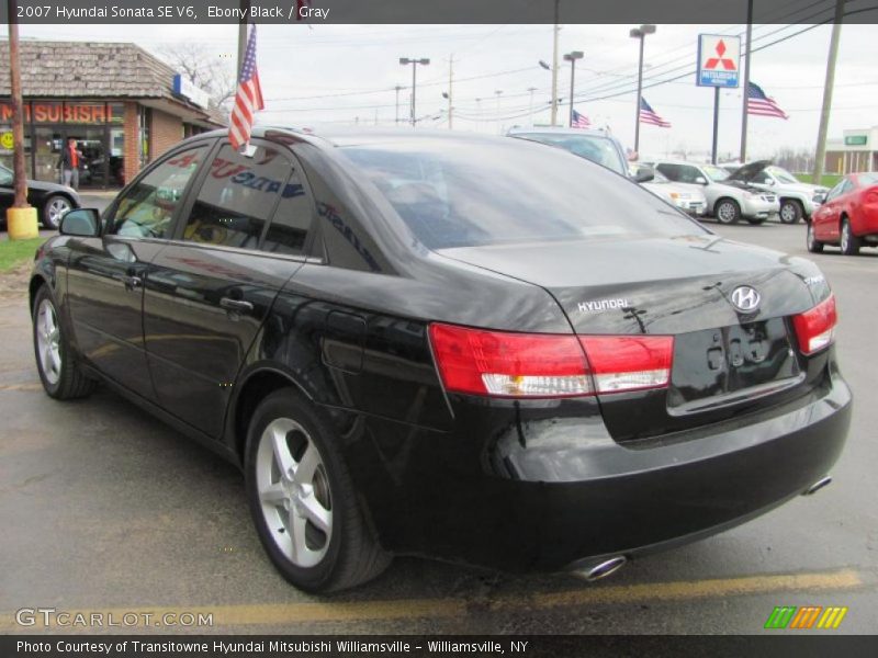Ebony Black / Gray 2007 Hyundai Sonata SE V6