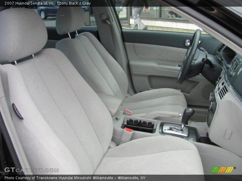 Ebony Black / Gray 2007 Hyundai Sonata SE V6