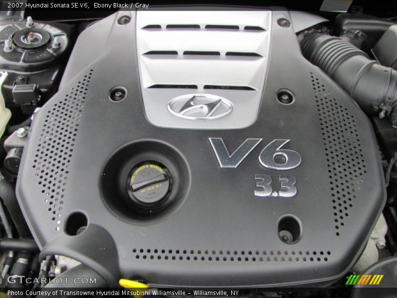 Ebony Black / Gray 2007 Hyundai Sonata SE V6