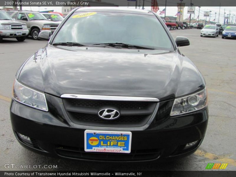 Ebony Black / Gray 2007 Hyundai Sonata SE V6