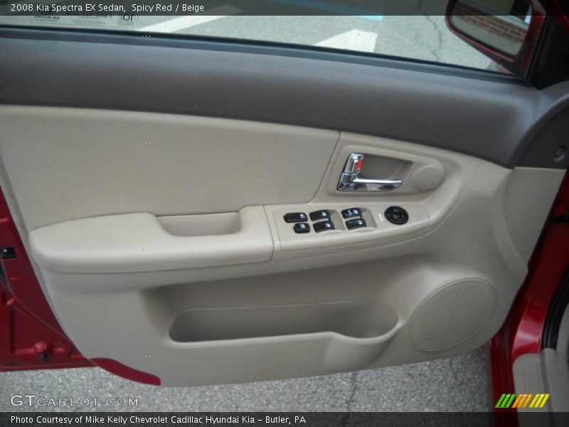Spicy Red / Beige 2008 Kia Spectra EX Sedan