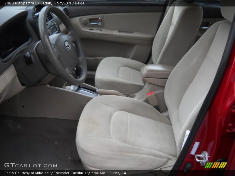 Spicy Red / Beige 2008 Kia Spectra EX Sedan