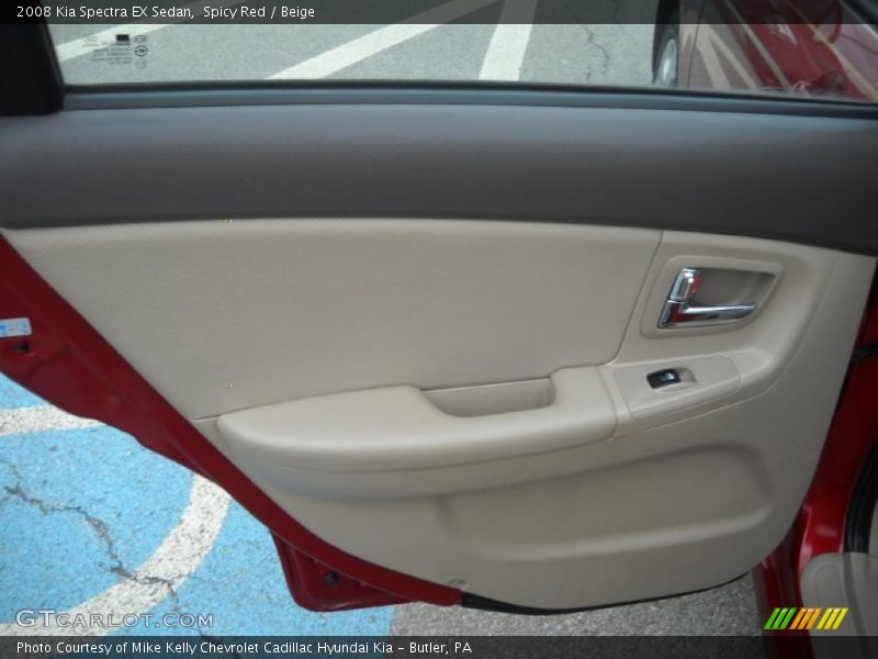 Spicy Red / Beige 2008 Kia Spectra EX Sedan