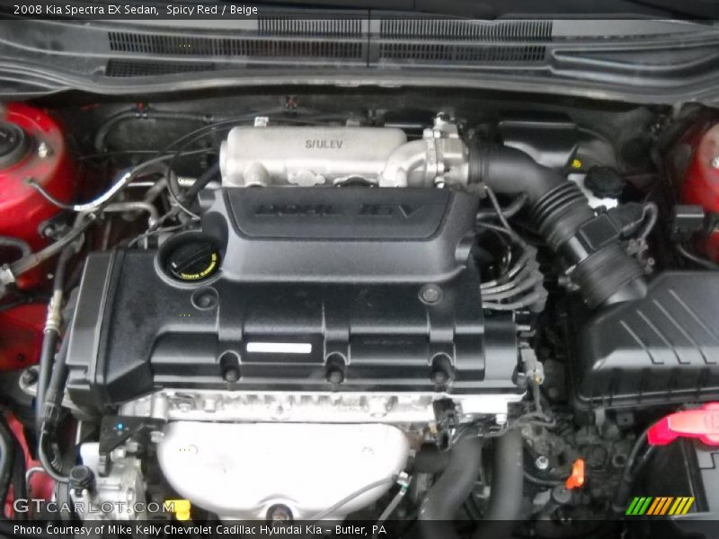 Spicy Red / Beige 2008 Kia Spectra EX Sedan