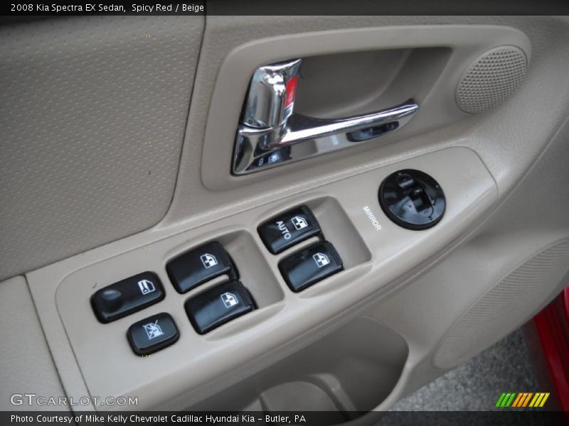 Spicy Red / Beige 2008 Kia Spectra EX Sedan