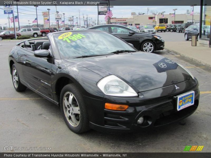 Kalapana Black / Midnight 2003 Mitsubishi Eclipse Spyder GS
