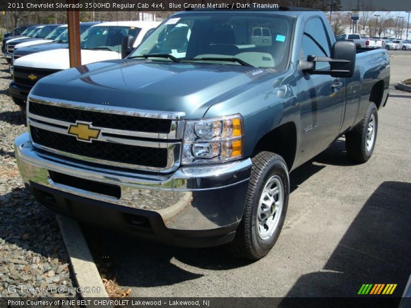 Blue Granite Metallic / Dark Titanium 2011 Chevrolet Silverado 3500HD Regular Cab 4x4