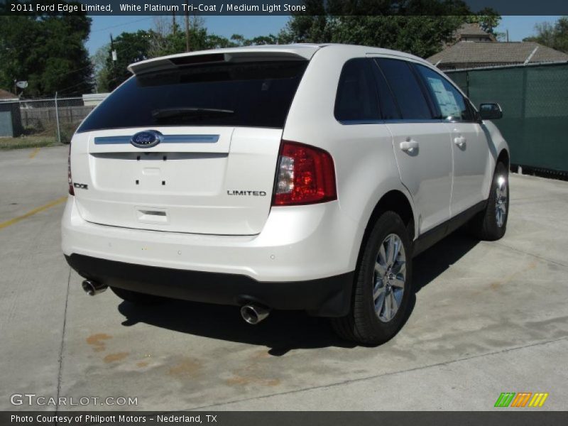 White Platinum Tri-Coat / Medium Light Stone 2011 Ford Edge Limited