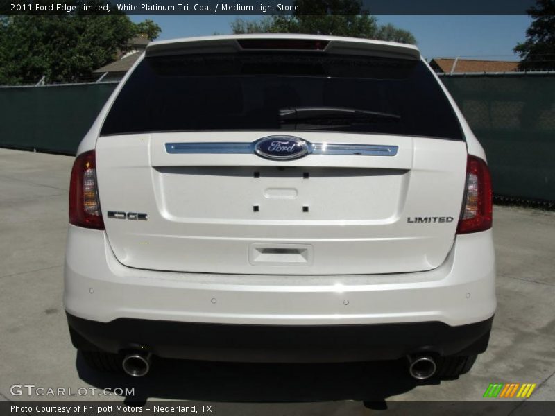 White Platinum Tri-Coat / Medium Light Stone 2011 Ford Edge Limited