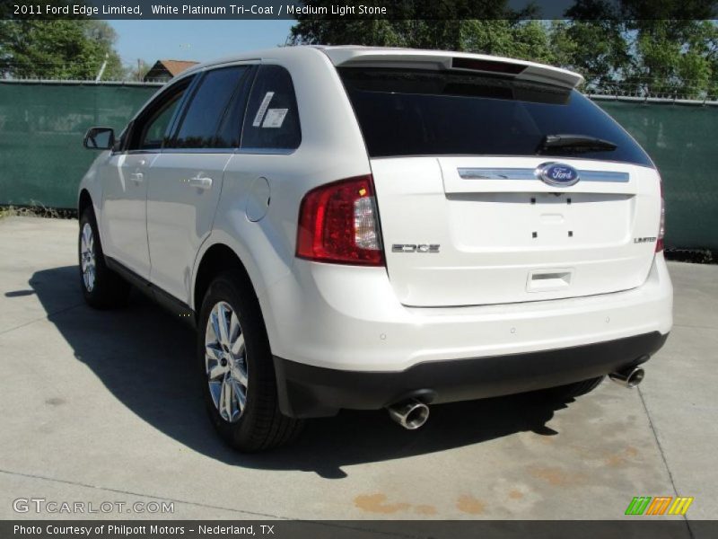 White Platinum Tri-Coat / Medium Light Stone 2011 Ford Edge Limited