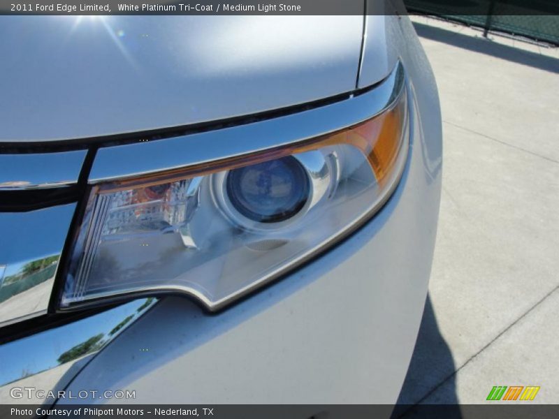 White Platinum Tri-Coat / Medium Light Stone 2011 Ford Edge Limited