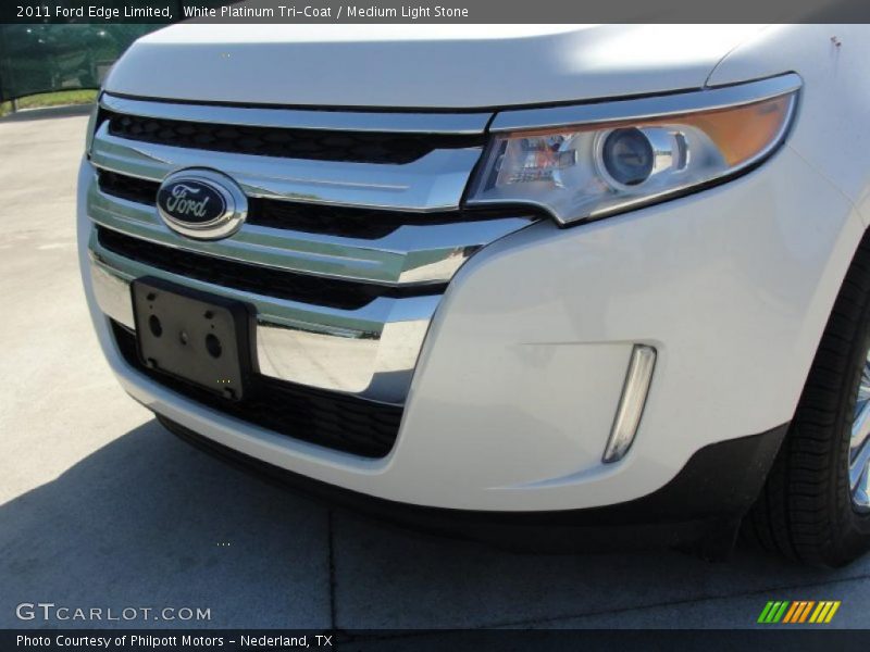 White Platinum Tri-Coat / Medium Light Stone 2011 Ford Edge Limited