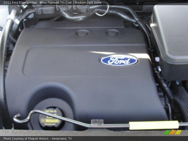 White Platinum Tri-Coat / Medium Light Stone 2011 Ford Edge Limited