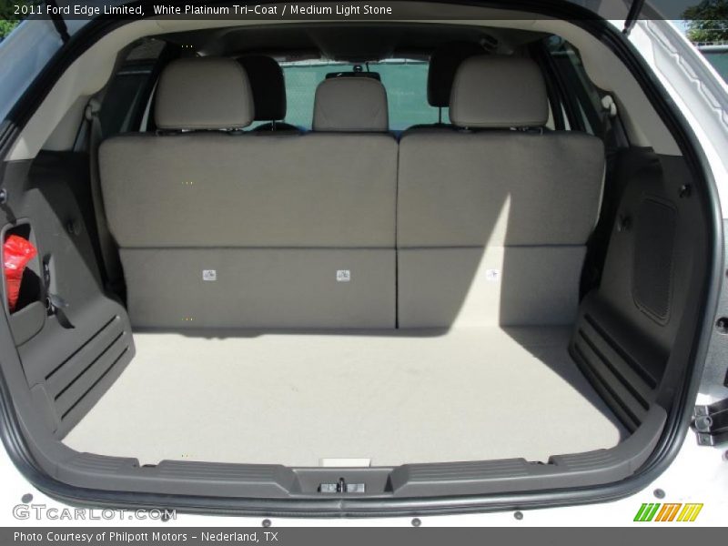 White Platinum Tri-Coat / Medium Light Stone 2011 Ford Edge Limited