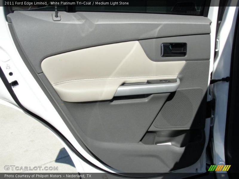 White Platinum Tri-Coat / Medium Light Stone 2011 Ford Edge Limited