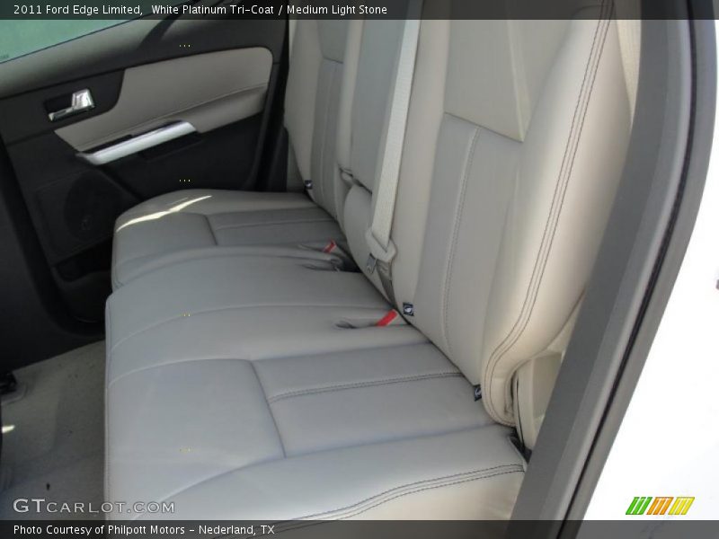 White Platinum Tri-Coat / Medium Light Stone 2011 Ford Edge Limited