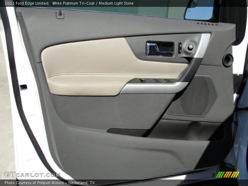 White Platinum Tri-Coat / Medium Light Stone 2011 Ford Edge Limited