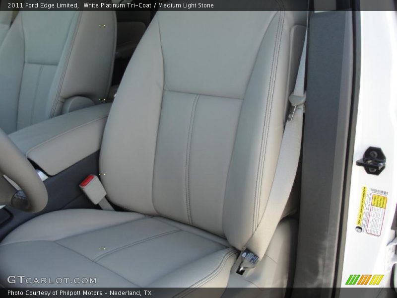 White Platinum Tri-Coat / Medium Light Stone 2011 Ford Edge Limited