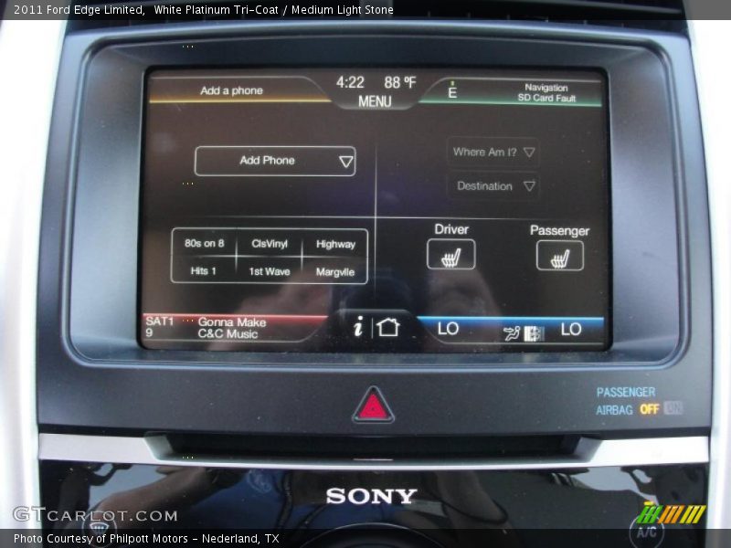 White Platinum Tri-Coat / Medium Light Stone 2011 Ford Edge Limited