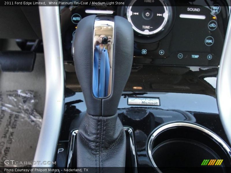 White Platinum Tri-Coat / Medium Light Stone 2011 Ford Edge Limited