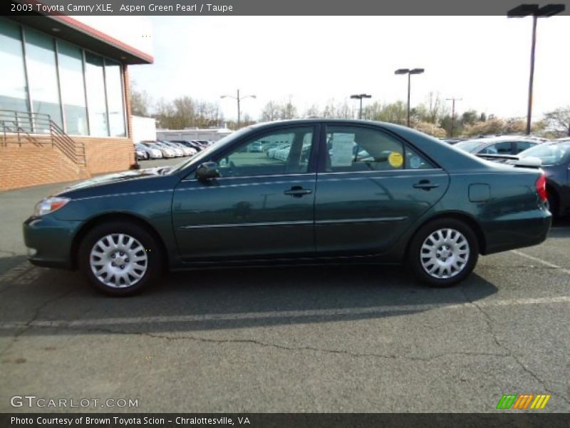 Aspen Green Pearl / Taupe 2003 Toyota Camry XLE