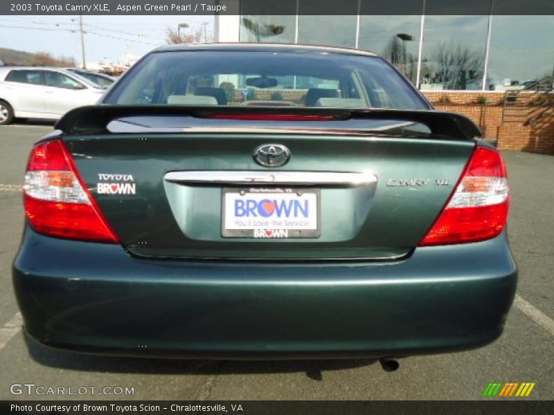 Aspen Green Pearl / Taupe 2003 Toyota Camry XLE