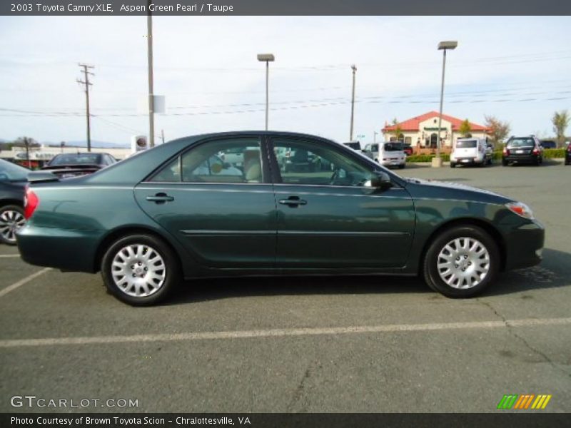 Aspen Green Pearl / Taupe 2003 Toyota Camry XLE