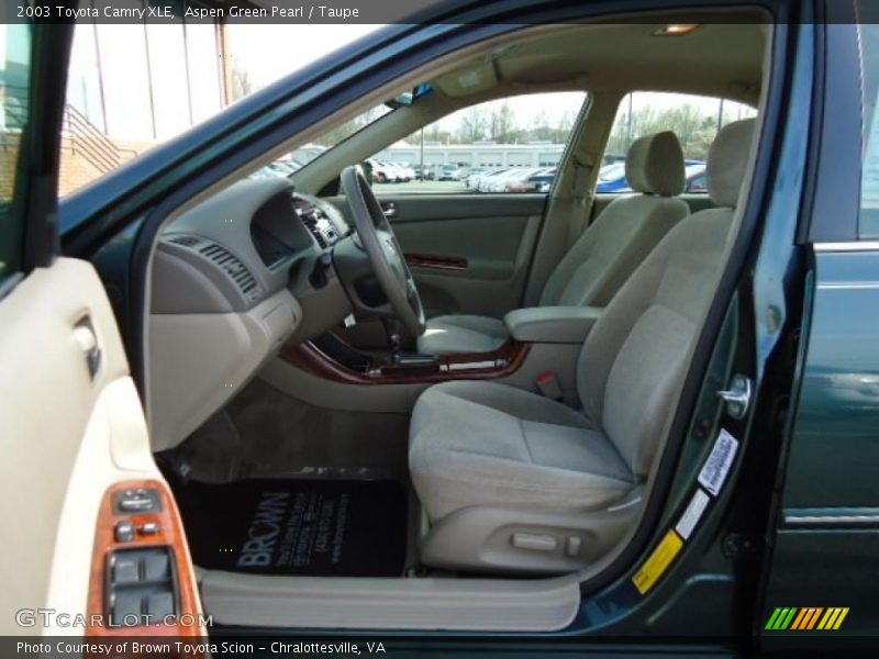 Aspen Green Pearl / Taupe 2003 Toyota Camry XLE