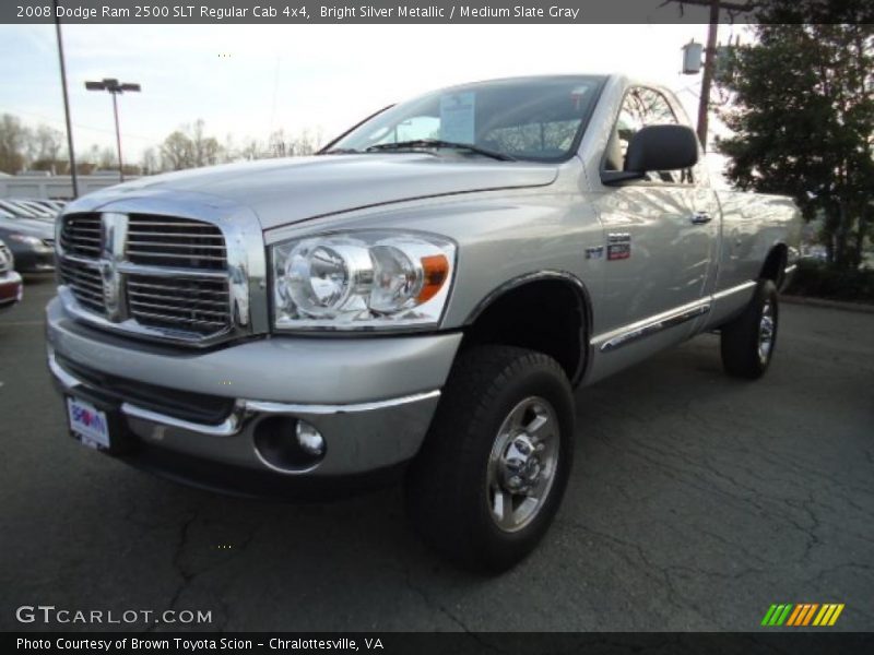 Bright Silver Metallic / Medium Slate Gray 2008 Dodge Ram 2500 SLT Regular Cab 4x4
