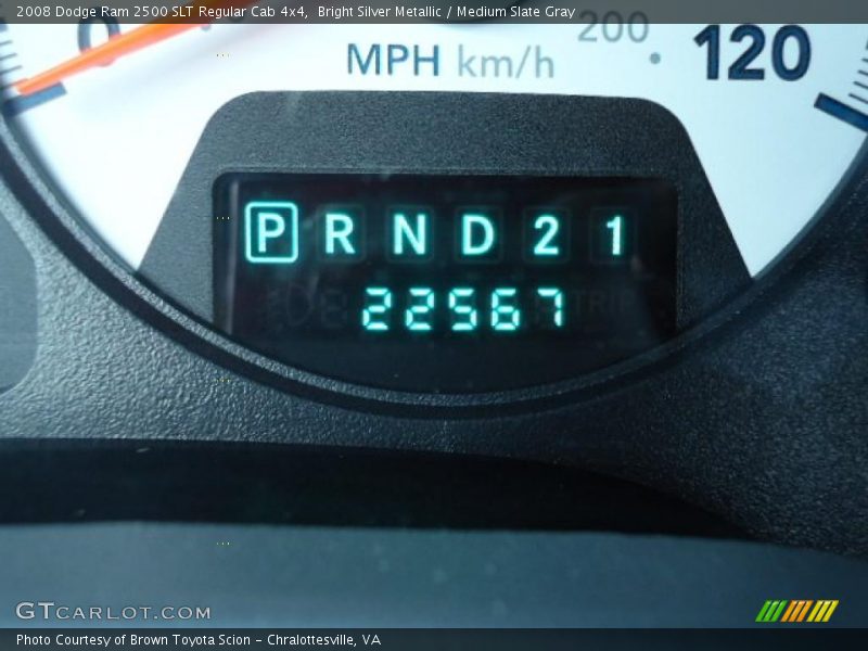 Bright Silver Metallic / Medium Slate Gray 2008 Dodge Ram 2500 SLT Regular Cab 4x4