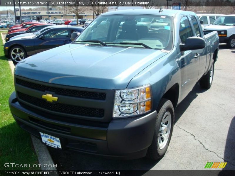 Blue Granite Metallic / Dark Titanium 2011 Chevrolet Silverado 1500 Extended Cab
